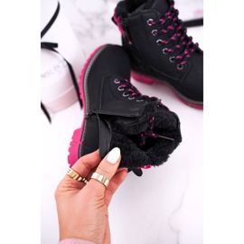 Apawwa Botas Infantiles Trappers Aisladas con Piel Selva Negra negro rosa 1