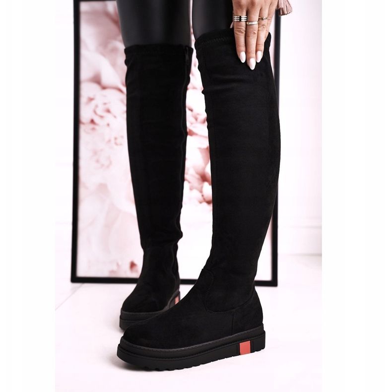 Botas Altas Mujer Gamuza Negra Gracelyn negro 2