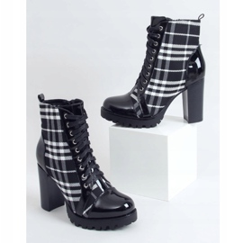 Tacones negros a cuadros negro NS080P Negro 1