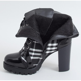 Tacones negros a cuadros negro NS080P Negro 2
