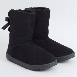 Botas de nieve con lazos negros B195-1 Negro 2