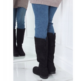 Botas planas de mujer negras ST-01P Black negro 4