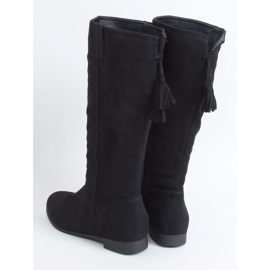 Botas planas de mujer negras ST-01P Black negro 2 Botas planas de mujer negras ST-01P Black negro 2