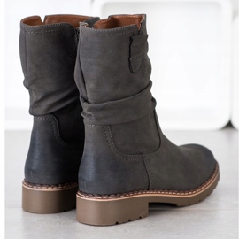 Super Mode Botas con parte superior con volantes gris 2
