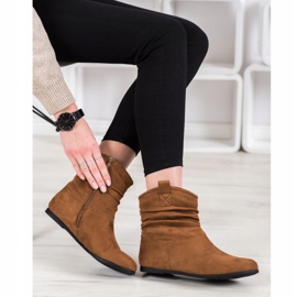 SHELOVET Botines casuales de gamuza marrón 3