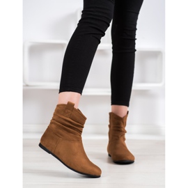 SHELOVET Botines casuales de gamuza marrón 4