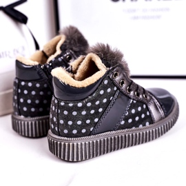 Linshi Botas Calientes Infantiles Zapatillas Deportivas En Lunares Gris Anastasia plata 3
