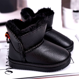 Apawwa Botas de nieve cálidas para niños Black June negro 1