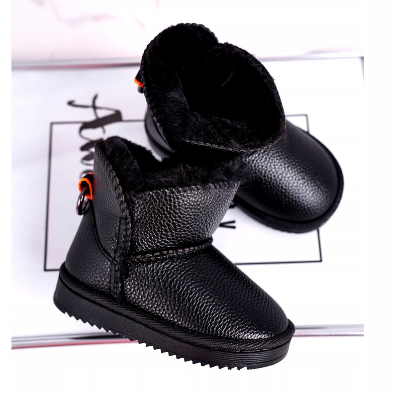 Apawwa Botas de nieve cálidas para niños Black June negro 3