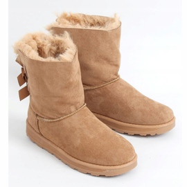 Botas de nieve con lazos camel 256 Camel beige 2