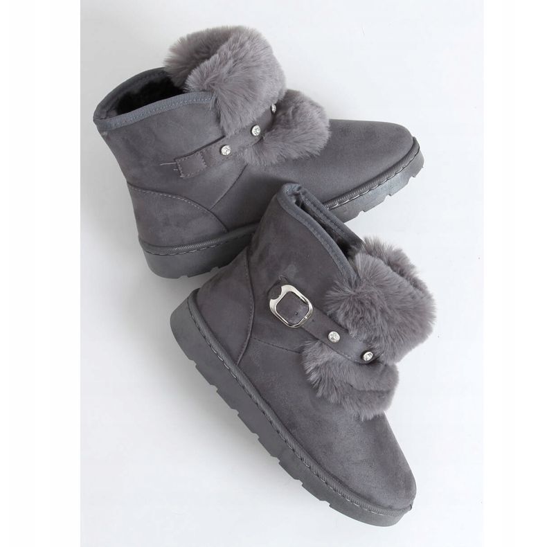 Botas de nieve con circonitas grises A980 Gris 1 Botas de nieve con circonitas grises A980 Gris 1