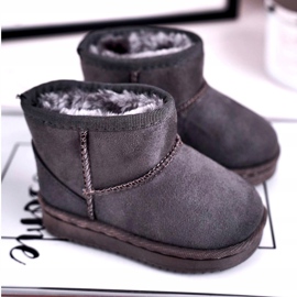 Botas de nieve para niños cálidos para jóvenes Grey Gooby gris 1