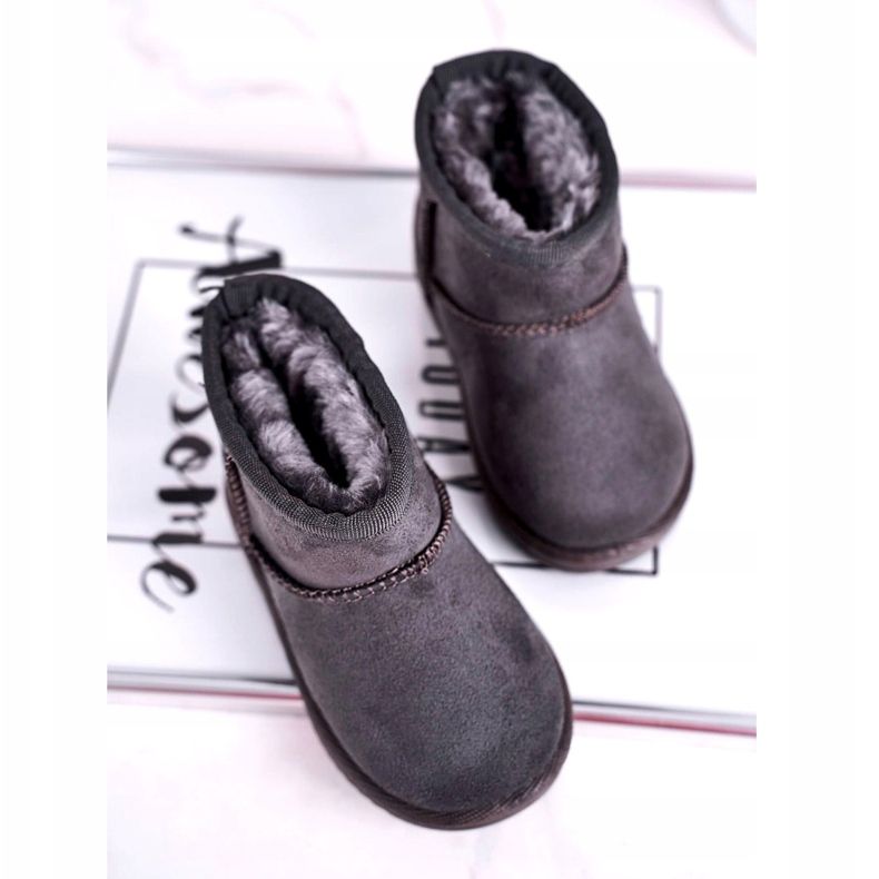 Botas de nieve para niños cálidos para jóvenes Grey Gooby gris 2