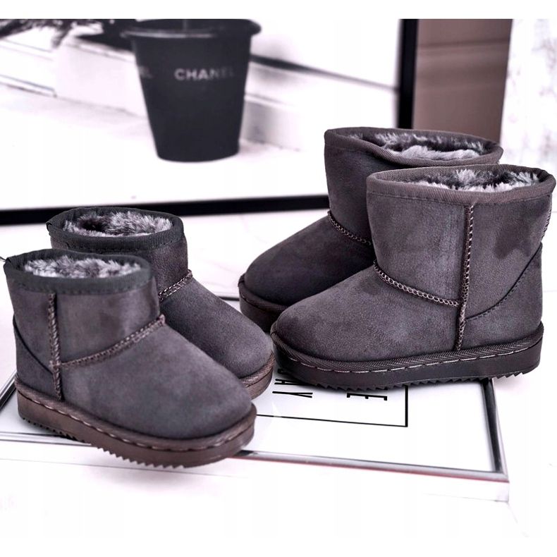Botas de nieve para niños cálidos para jóvenes Grey Gooby gris 4