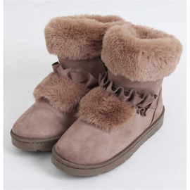 Botas de nieve beige para mujer A976 Khaki 1