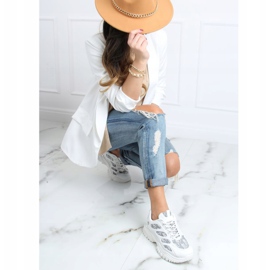 Zapatillas deportivas de mujer blancas VL123 White blanco gris 5