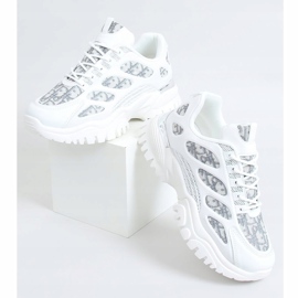 Zapatillas deportivas de mujer blancas VL123 White blanco gris 1