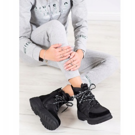 SHELOVET Botas de nieve deportivas cálidas negro 1