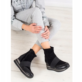 SHELOVET Botas de cuña de moda negro 1 SHELOVET Botas de cuña de moda negro 1