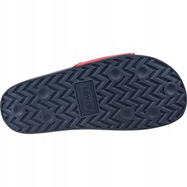 Sandalia de diapositivas con alas de murciélago de Levi's 231548-794-87 blanco rojo azul marino 3