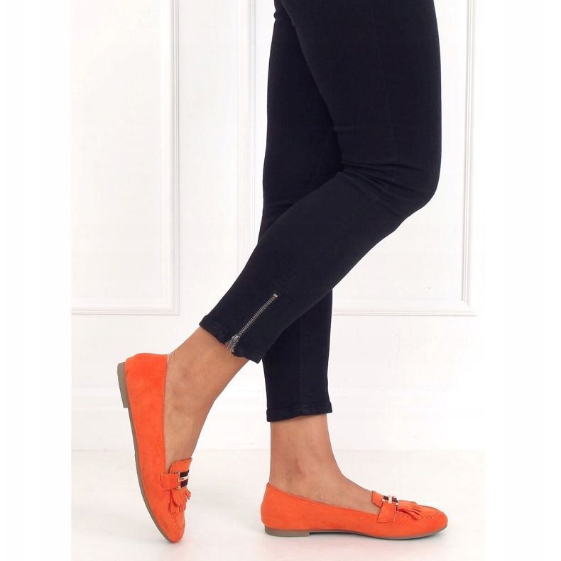 Mocasines de mujer naranja 88-381 Orange 2