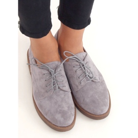 Mocasines grises con cordones TU146 Grey 3