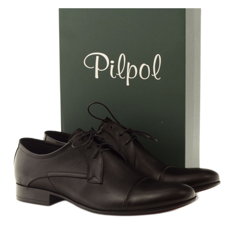 Zapatos de hombre clásicos Pilpol 1642 negro 4