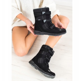 SHELOVET Botas de nieve con velcro negro 3