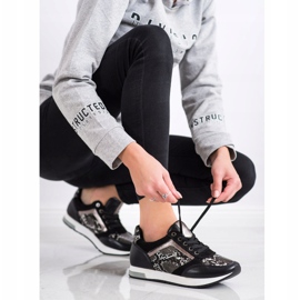 Kylie Zapatillas de moda blanco negro gris 3