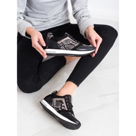 Kylie Zapatillas de moda blanco negro gris 1
