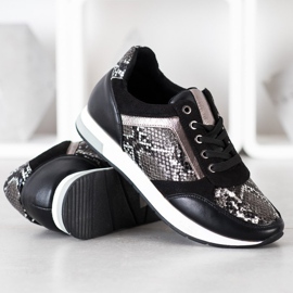 Kylie Zapatillas de moda blanco negro gris 2