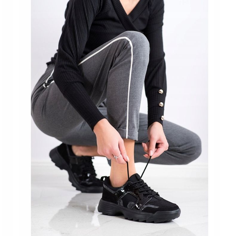 Kylie Zapatillas Negras Ligeras negro gris 1