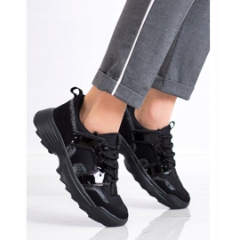 Kylie Zapatillas Negras Ligeras negro gris 3