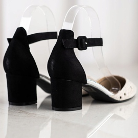 Goodin Zapatos de tacón con estampado de serpiente beige marrón negro 1