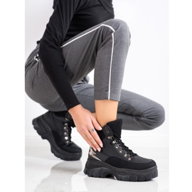 Seastar Botines deportivos con cordones de moda negro 1 Seastar Botines deportivos con cordones de moda negro 1