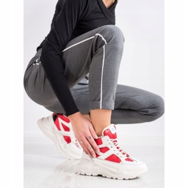 Seastar Botines deportivos de moda blanco negro rojo 2 Seastar Botines deportivos de moda blanco negro rojo 2