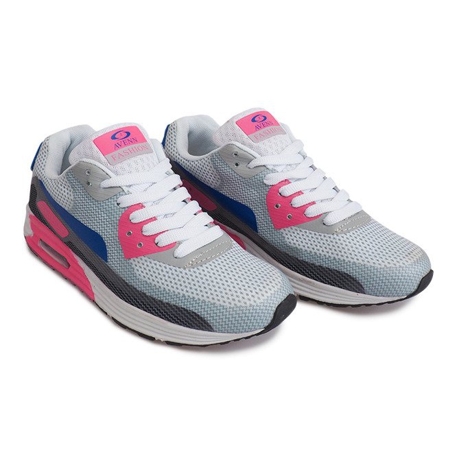 Zapatillas deportivas de mujer B49-1 Blanco azul rosado gris 1