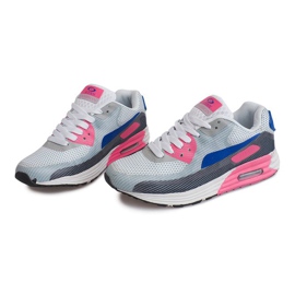 Zapatillas deportivas de mujer B49-1 Blanco azul rosado gris 2