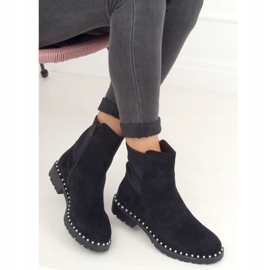 Botines Chelsea negros con perlas RQ336 Negro 2