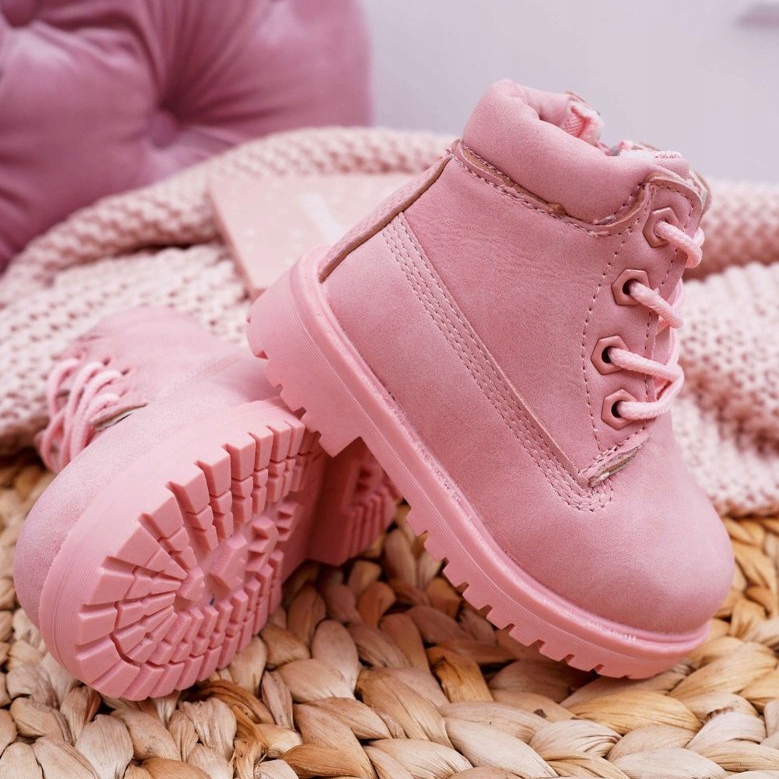 FRROCK Botas Niños Trappers Rosa Polvo Dexter 4