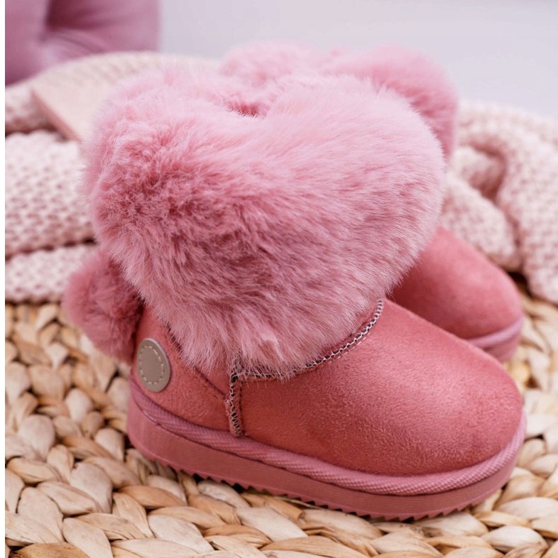 FRROCK Botas de nieve para niños con piel rosa Kiks 2