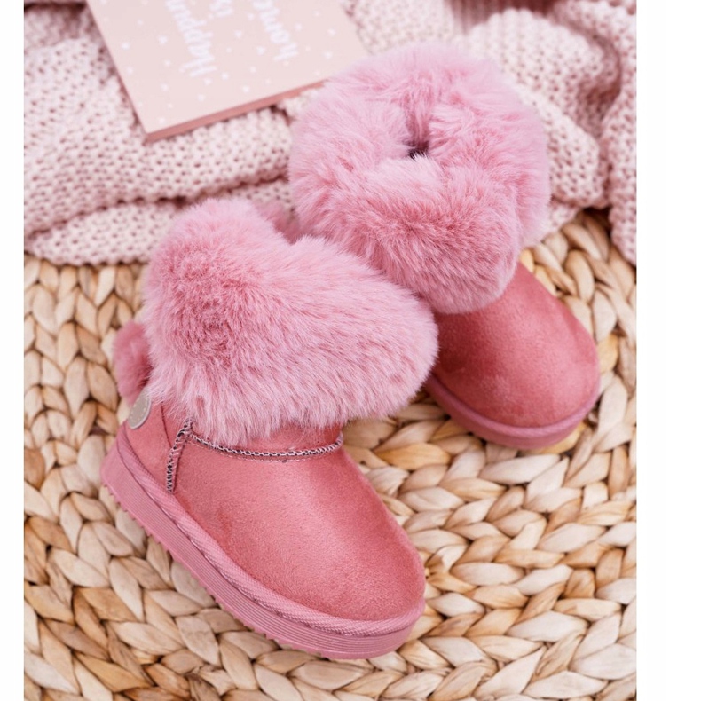 FRROCK Botas de nieve para niños con piel rosa Kiks 3