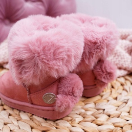 FRROCK Botas de nieve para niños con piel rosa Kiks 4