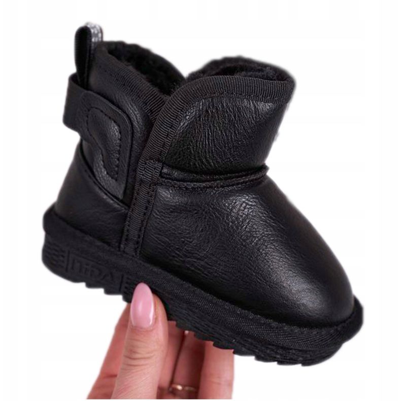 Apawwa Botas de nieve para niños negras con piel Black Charlotte negro 3
