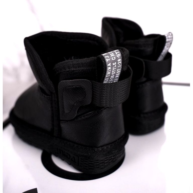 Apawwa Botas de nieve para niños negras con piel Black Charlotte negro 2