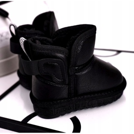 Apawwa Botas de nieve para niños negras con piel Black Charlotte negro 1