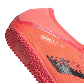 Zapatillas de mujer adidas Sprintstar Spikes FW9140 negro naranja 4