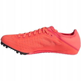 Zapatillas de mujer adidas Sprintstar Spikes FW9140 negro naranja 2