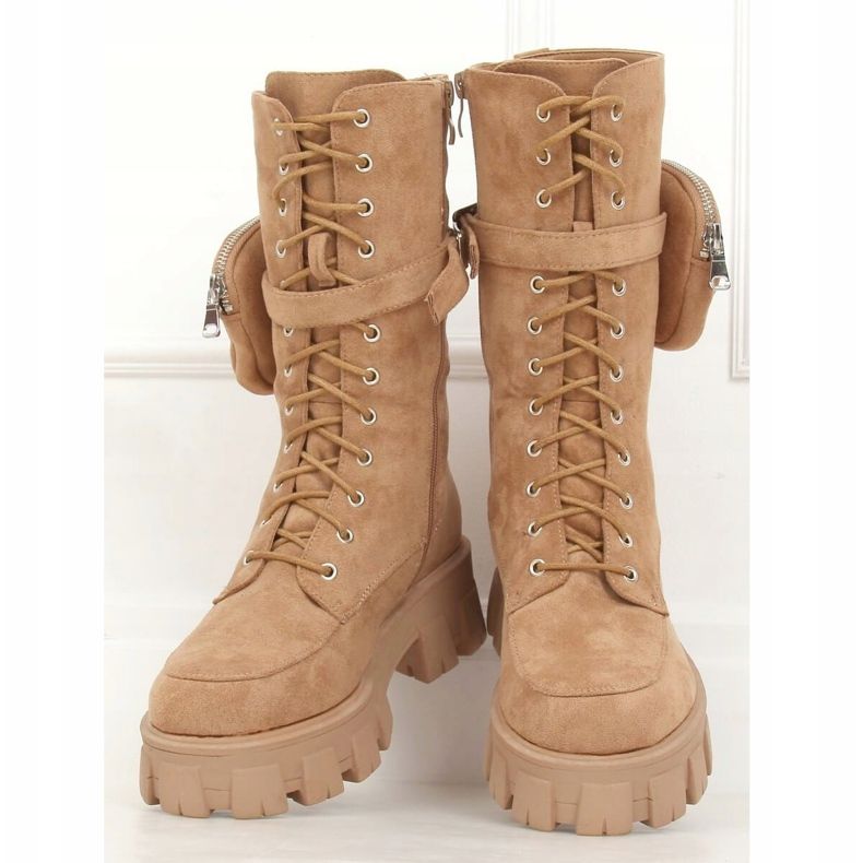 Botas con monedero beige NC1111 Khaki caqui 1