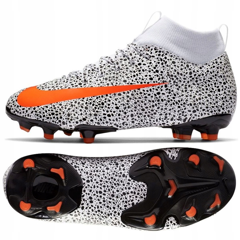 Zapatos de fútbol Nike Mercurial Superfly 7 Academy CR7 FG / MG Jr CV3182-180 blanco 2